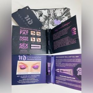 Urban Decay gift bag with eyeshadow primer potion and troublemaker mascara